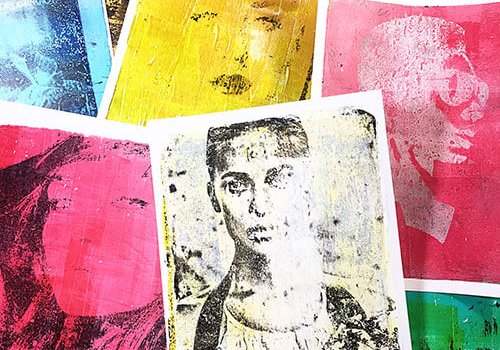 Handgemaakte Postkaarten Met Abstracte Patronen Gemaakt Tijdens Workshop Hello Mojo Met DIY Pakket Optie